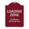 Signmission Designer Series-Loading Zone 15 Minutes Standing Only, 24" x 18", BU-1824-9833 A-DES-BU-1824-9833 - alternate 1